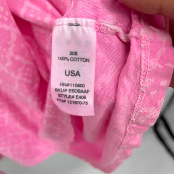 VTG Fresh Produce Midi Maxi Dress Pink Geometric  Women's 1X Made in the USA - Picture 5 of 5